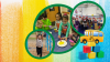 Students learning and playing